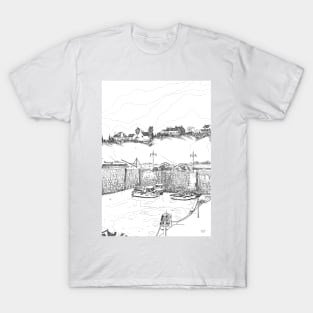 Harbour at Crail in Fife, on the East Coast of Scotland [ Digital Illustration] T-Shirt